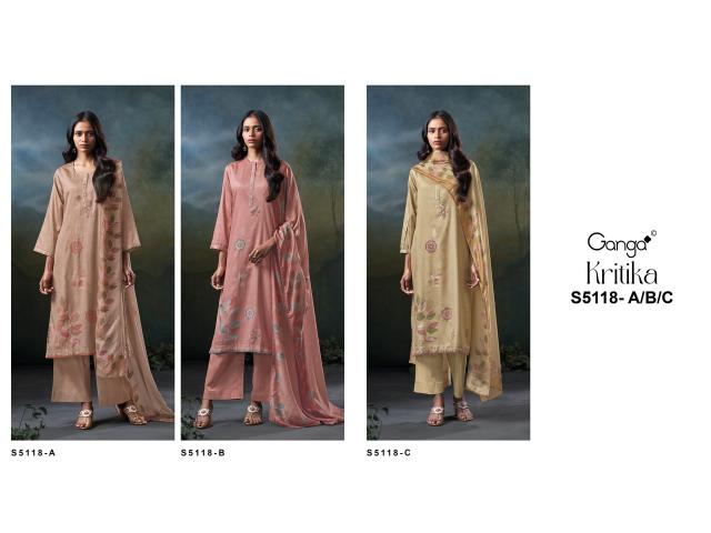 Ganga kritika 5118 cotton dress materials wholesale